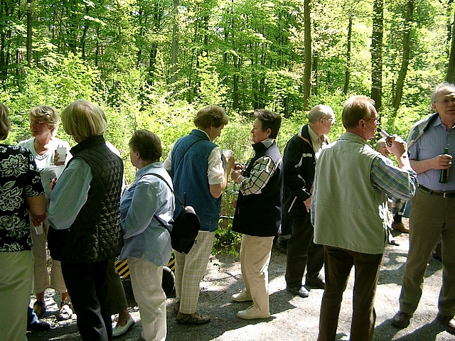 erste Rast auf dem Hinweg