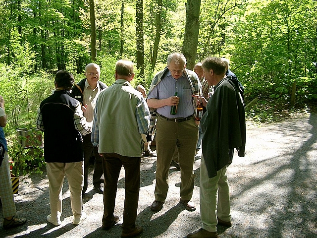 erste Rast auf dem Hinweg