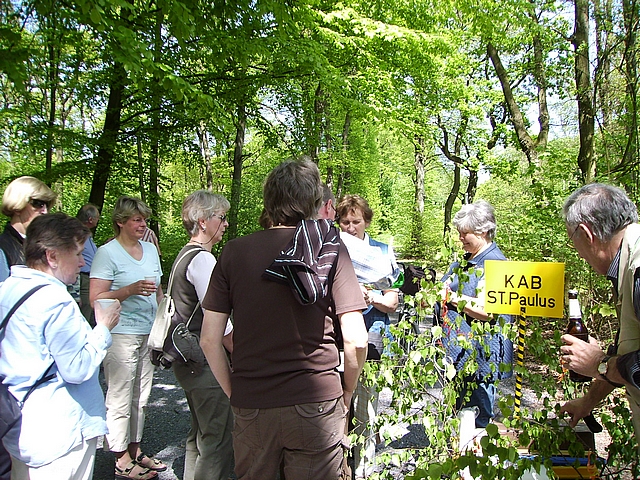 erste Rast auf dem Hinweg
