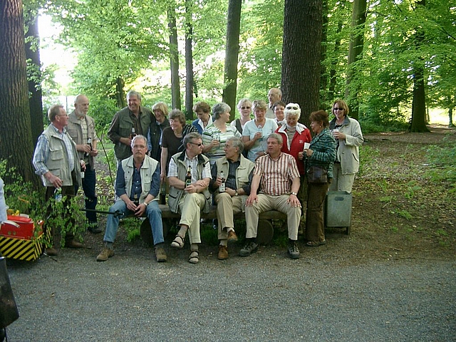 erster Halt auf dem R&uuml;ckweg - Gruppenfoto