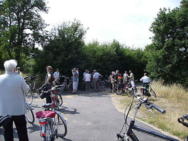 erste Rast in Bucholtwelmen am Kanal