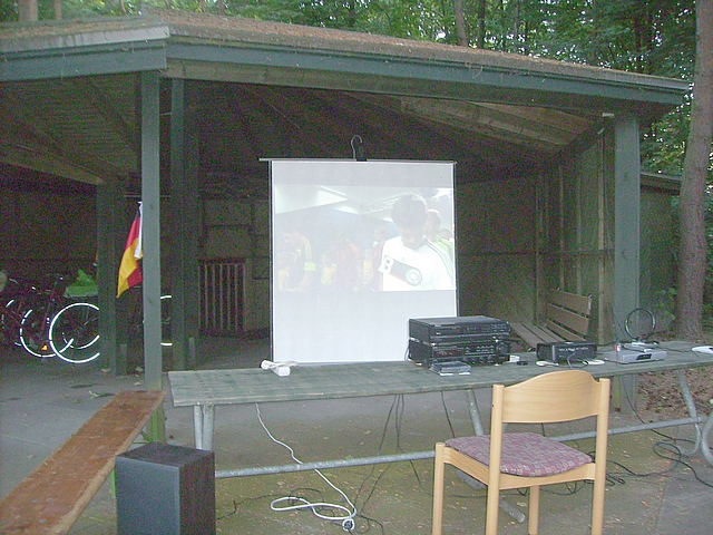 am Paulushaus -Vorrichtung zur &Uuml;bertragung des EM-Endspiels