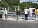 R&uuml;ckweg &uuml;ber die neue Eisenbahnbr&uuml;cke der Rahmstra&szlig;e - mit Rast auf h&ouml;chster H&ouml;he