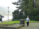 Friedensmuseum "Die Br&uuml;cke von Remagen" - vor dem Museum das sich in den Br&uuml;ckenpfeilern befindet