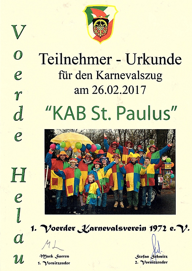 Zugurkunde 2017 -Klicke und Bild erscheint in Farbe und Gr&ouml;&szlig;er