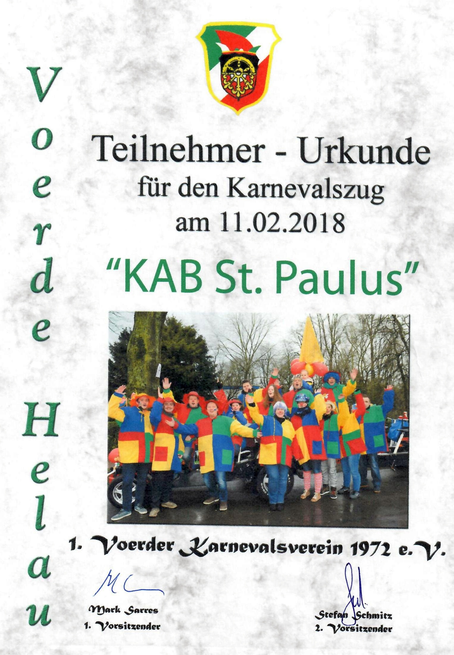 Zugurkunde 2018 -Klicke und Bild erscheint in Farbe und Gr&ouml;&szlig;er