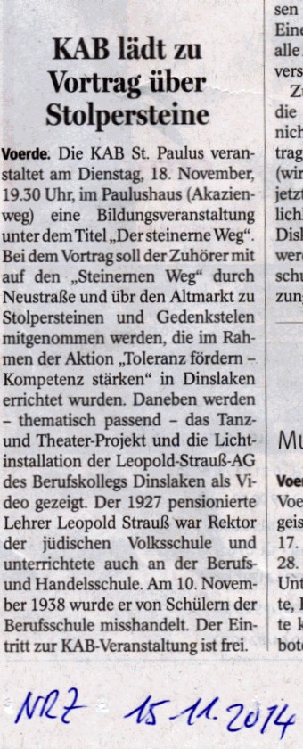 15.11.2014 in der NRZ -Klicke und Bild erscheint in Farbe und Gr&ouml;&szlig;er