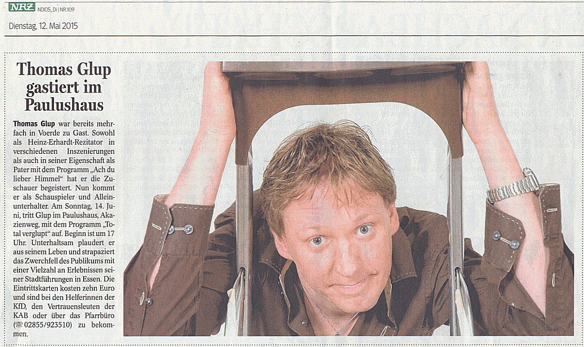 NRZ vom 12.05.2015 -Klicke und Bild erscheint in Farbe und Gr&ouml;&szlig;er