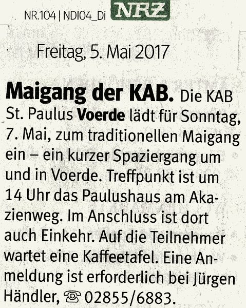 NRZ vom 05.05.2017 -Klicke und Bild erscheint Gr&ouml;&szlig;er