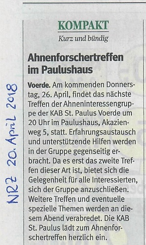 NRZ-Ank&uuml;ndigung