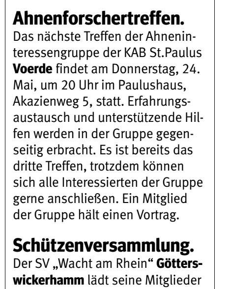 NRZ-Ank&uuml;ndigung