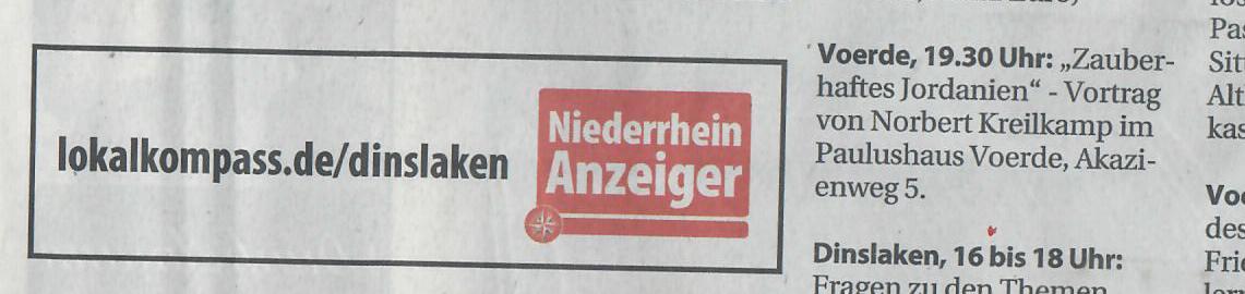 Niederrhein Anzeiger Ank&uuml;ndigung
