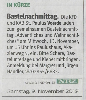 Neue Rhein Zeitung Vorbericht -Klicke und Bild erscheint gr&ouml;&szlig;er