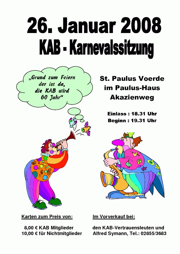 Heft Karneval Deckblatt