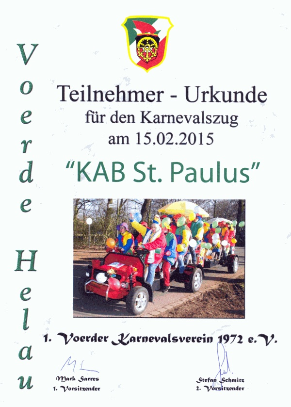 Zugurkunde 2015 -Klicke und Bild erscheint in Farbe und Gr&ouml;&szlig;er