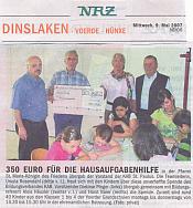 Bericht NRZ Spende -Klicke und Bild erscheint in Farbe und Gr&ouml;&szlig;er