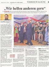 Interview in der RP zur Spendengala -Klicke und Bild erscheint in Farbe und Gr&ouml;&szlig;er