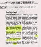 Artikel NRZ vom 22.11.2002 -Klicke und Bild erscheint in Farbe und Gr&ouml;&szlig;er