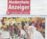 Niederrheinanzeiger Titelseite Artikel vom 16.01.2013 -Klicke und Bild erscheint in Farbe und Gr&ouml;&szlig;er